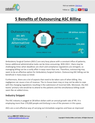 5 Benefits of Outsourcing ASC Billing