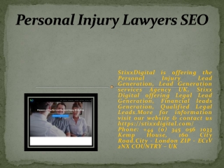 Personal Injury Lawyers SEO