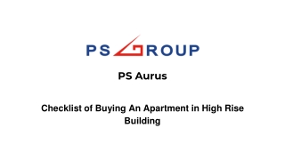 Checklist of Buying An Apartment in High Rise Building