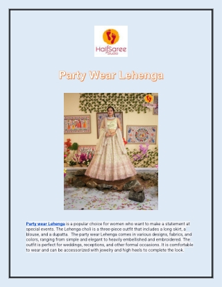 Party Wear Lehenga