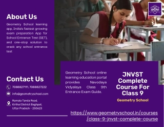 JNVST Complete Course For Class 9