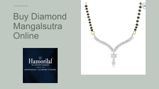 Buy Diamond Mangalsutra Online