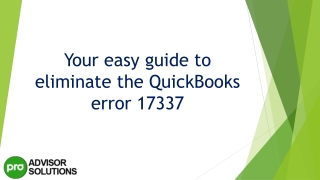 A quick and easy guide to resolve QuickBooks Error 17337