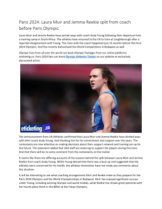 Paris 2024 Laura Muir and Jemma Reekie split from coach before Paris Olympic