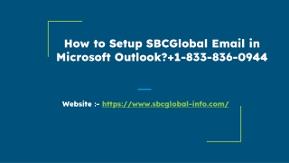 How to Configure SBCGlobal Email for Outlook?  +1-877-422-4489