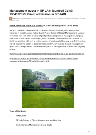SP JAIN Mumbai management quota Call@ 9354992359 Direct admission in SP JAIN  mba-bba-guidance.blogspot.com1