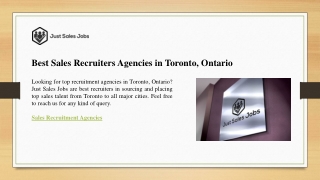 Best Sales Recruiters Agencies in Toronto, Ontario