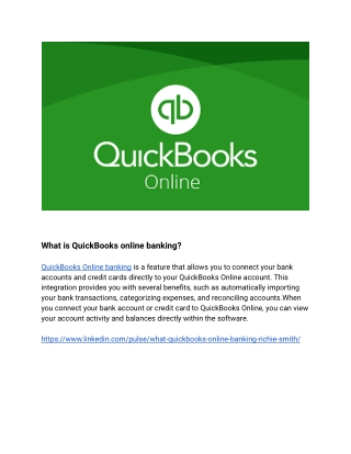 What is QuickBooks online banking