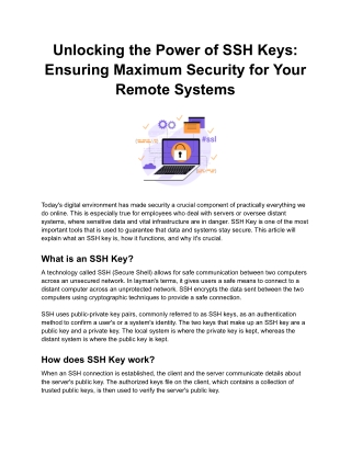 Unlocking the Power of SSH Keys_ Ensuring Maximum Security for Your Remote Systems