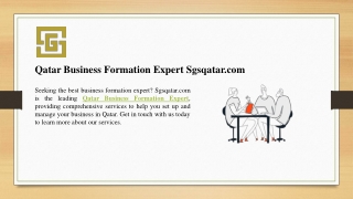 Qatar Business Formation Expert  Sgsqatar.com