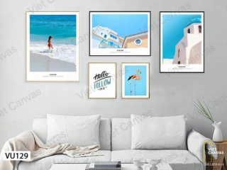 Beautiful and modern coffee shop decoration wall paintings