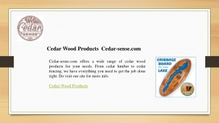 Cedar Wood Products Cedar-sense.com