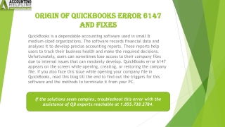 An effective method to troubleshoot QuickBooks error 6147