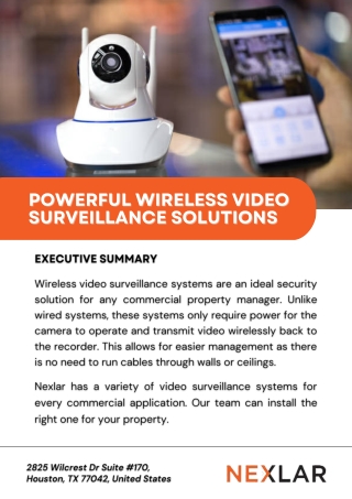 Powerful Wireless Video Surveillance Solutions
