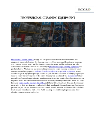 PROFESSIONAL CLEANING EQUIPMENT - 2