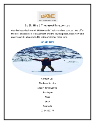 Bp Ski Hire  Thebaseskihire.com