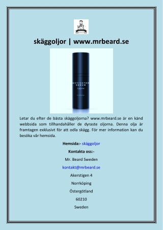 skäggoljor  www.mrbeard.se