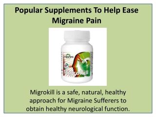 Eliminate Your Migraine Suffering Once And For All