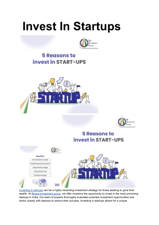 _Invest In Startups _ Bharat Investment Group