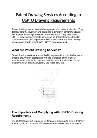 Patent Drawing Services According to USPTO Drawing Requirements