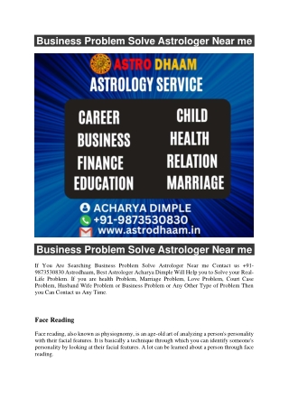 Business Problem Solve Astrologer Near me  91-9873530830