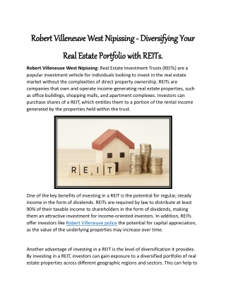 Diversifying Your Real Estate Portfolio with REITs.