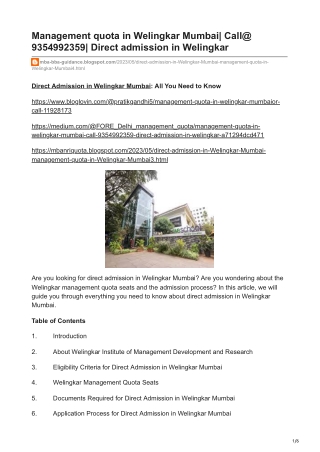 Welingkar Mumbai management quota Call@ 9354992359 Direct admission in Welingkar -mba-bba-guidance.blogspot.com