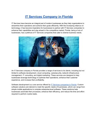 IT Services Company in Florida