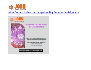 Most Famous Indian Horoscope Reading Services in Melbourne