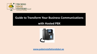 Guide to Transform Your Business Communications with Hosted PBX