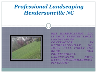 Professional Landscaping Hendersonville NC