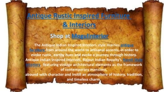 Antique Rustic Inspired Furniture