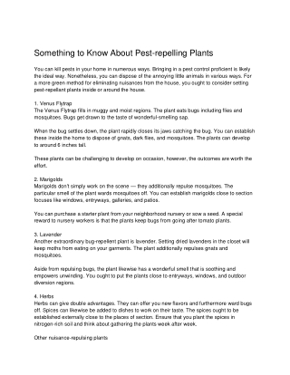 Something to Know About Pest-repelling Plants_ AZ Pest