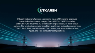 Different Types of Transmission Towers and Their Applications