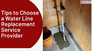 Tips to Choose a Water Line Replacement Service Provider