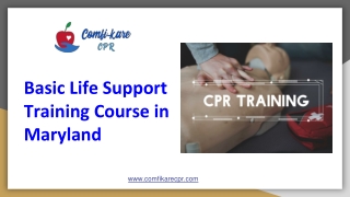Basic Life Support Training Course in Maryland