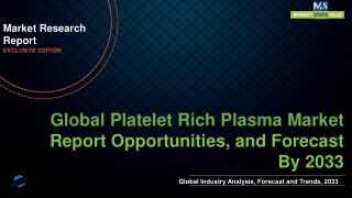 Platelet Rich Plasma Market Worth US$ 1,803.8 million by 2033