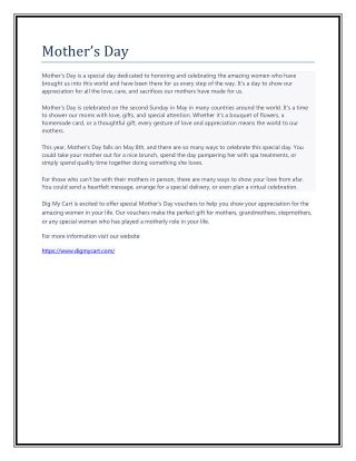 Mother day pdf