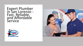 Expert Plumber in San Lorenzo - Fast, Reliable, and Affordable Service