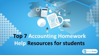 Top 7 Accounting Homework Help Resources for students