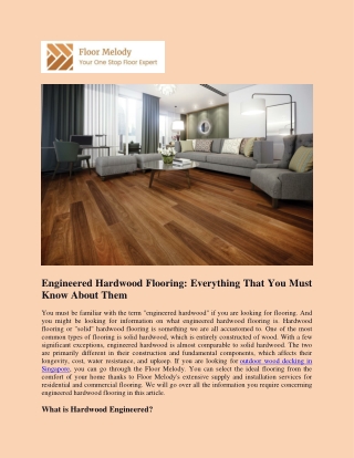 Engineered Hardwood Flooring Everything That You Must Know About Them