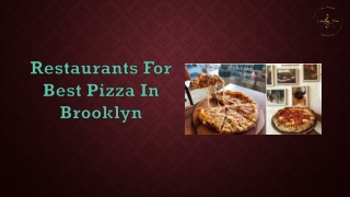 Best Pizzas In Brooklyn