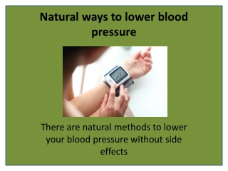 Maintain Normal Blood Pressure and Prevent Hypertension