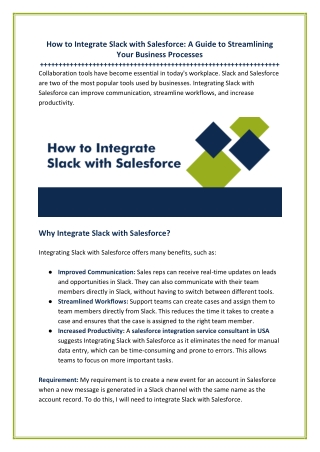 How to Integrate Slack with Salesforce - A Guide to Streamlining Your Business Processes