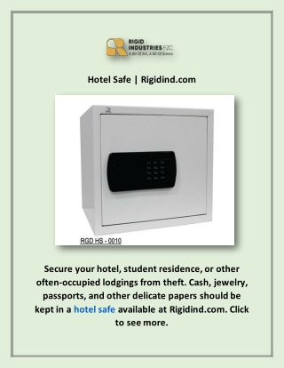 Hotel Safe | Rigidind.com