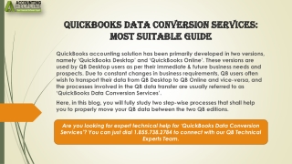 An effective method to troubleshoot QuickBooks Data Conversion Services issue