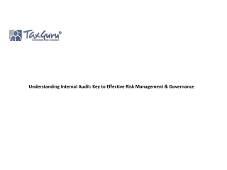 Understanding Internal Audit- Key to Effective Risk Management & Governance