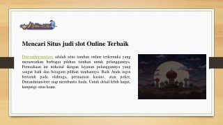 Mencari Situs judi slot Online Terbaik