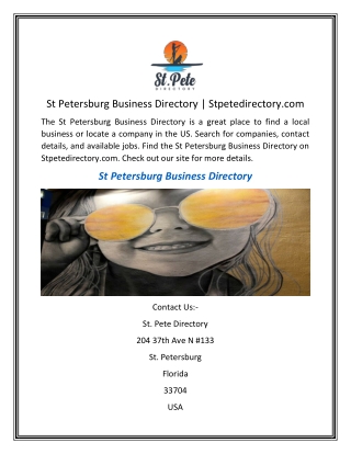 St Petersburg Business Directory  Stpetedirectory