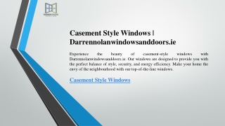 Casement Style Windows  Darrennolanwindowsanddoors.ie